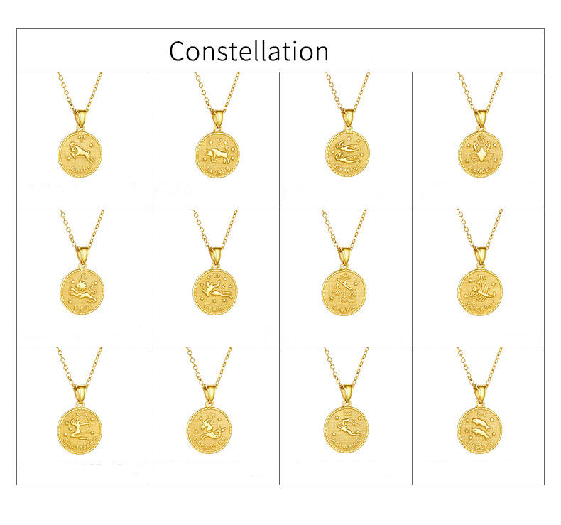 Astro Gold Coin Necklace